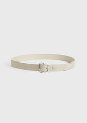 Swirl suede belt pearl
