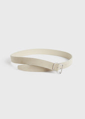 Swirl suede belt pearl