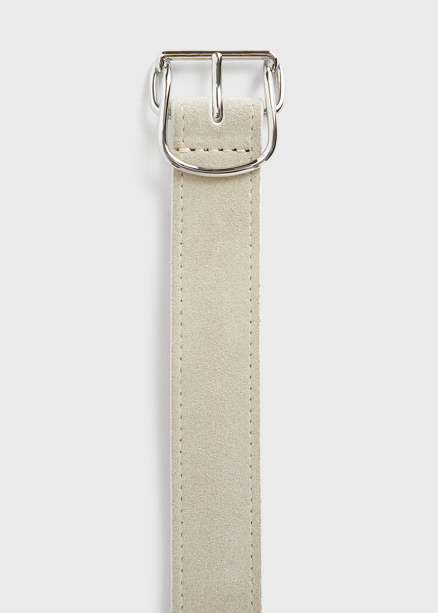 Swirl suede belt pearl