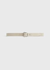Swirl suede belt pearl