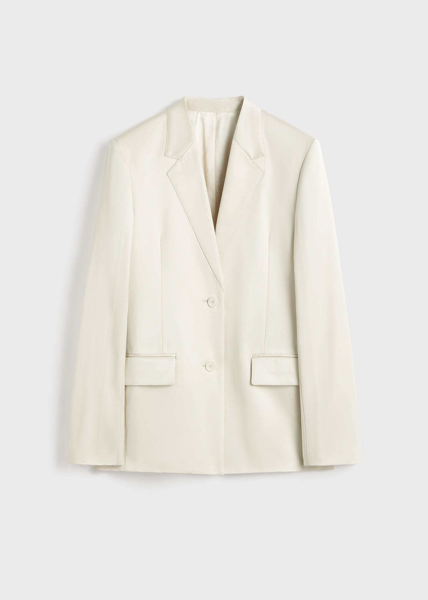 Stitch lapel jacket ecru