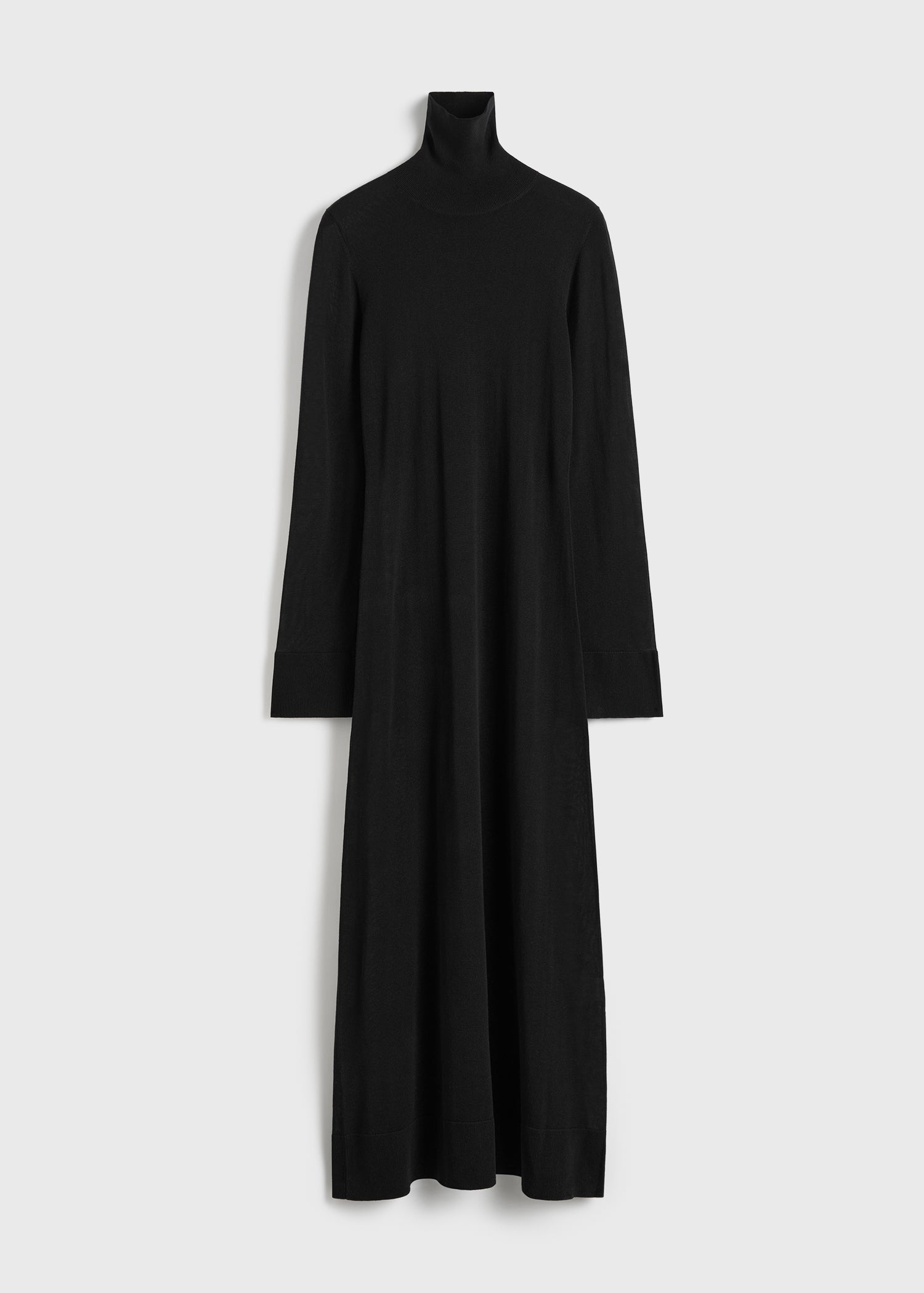 Slit sleeve knit dress black
