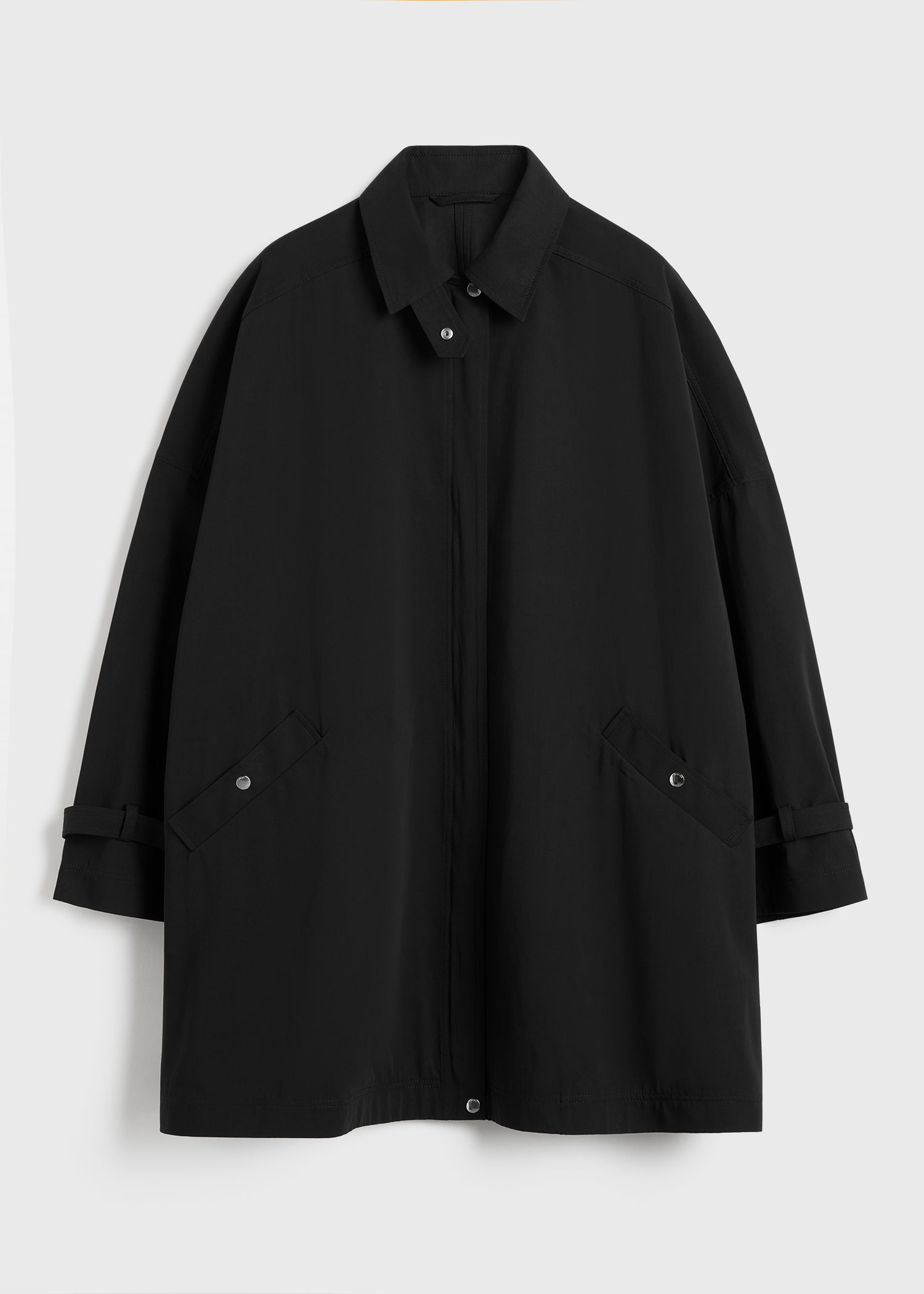 Oversized trench jacket black