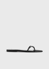 Satin crossover slides black