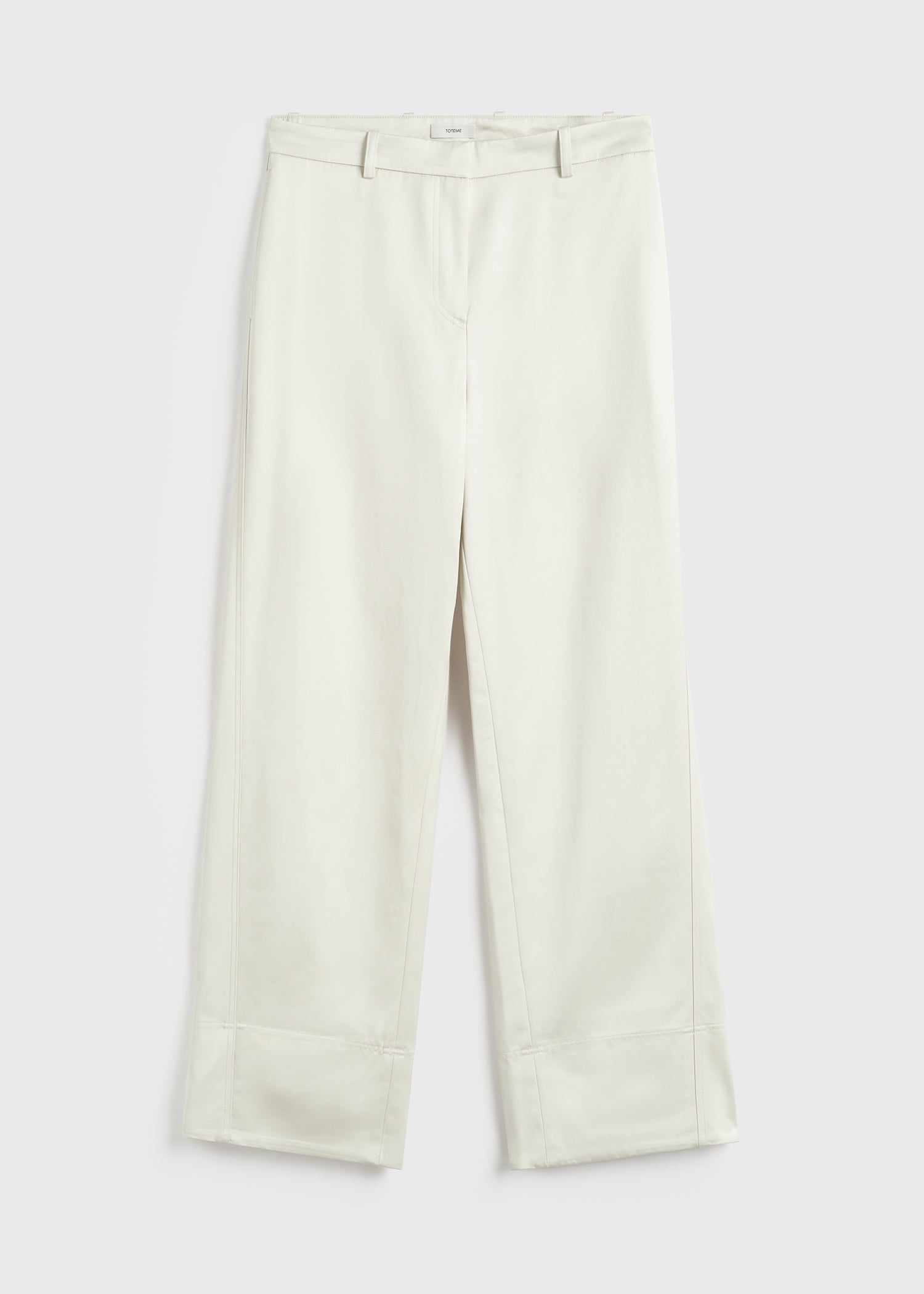Twisted seam trousers ecru