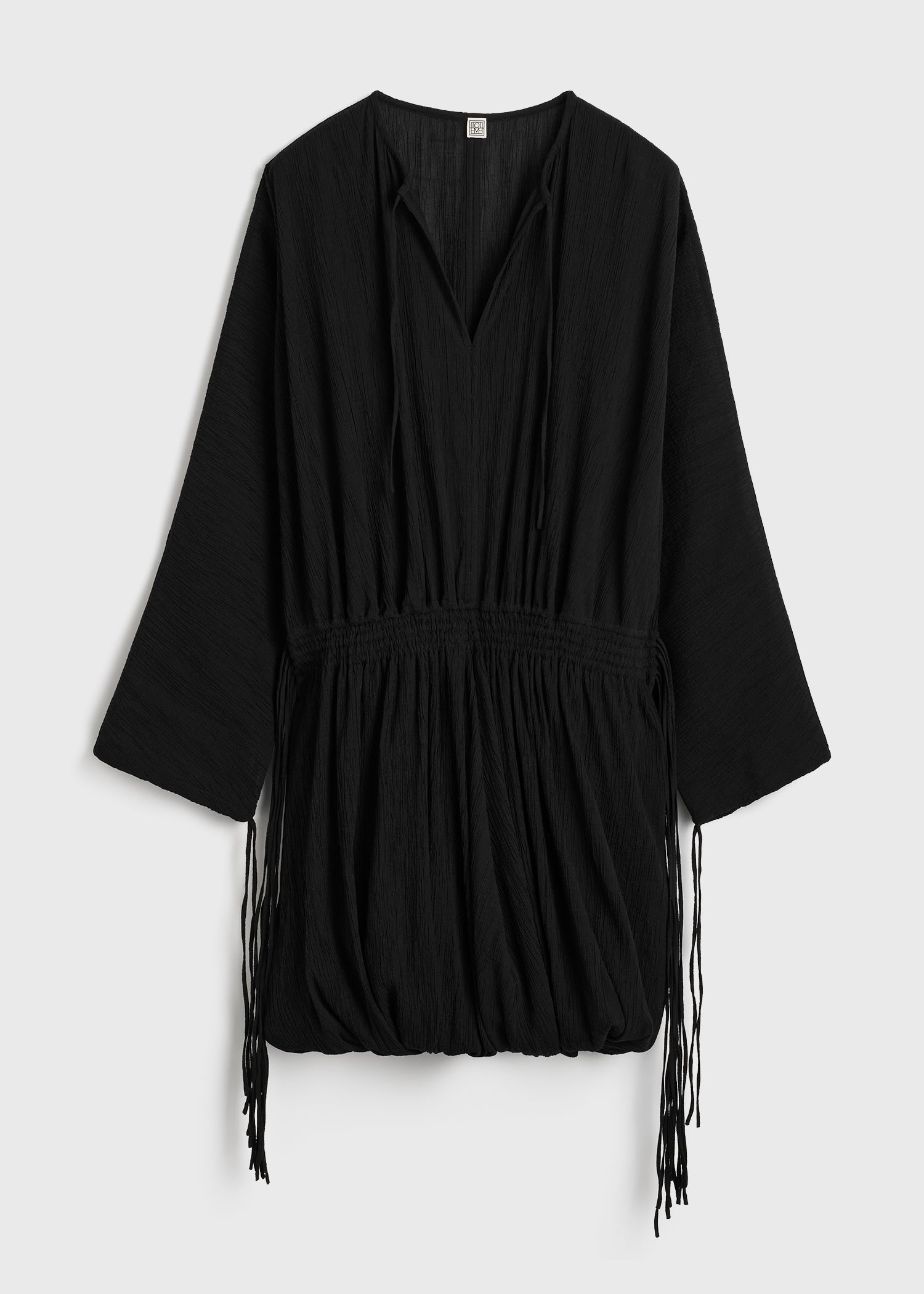 Drawstring dress black