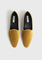 Velvet venetian slippers saffron