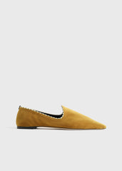 Velvet venetian slippers saffron