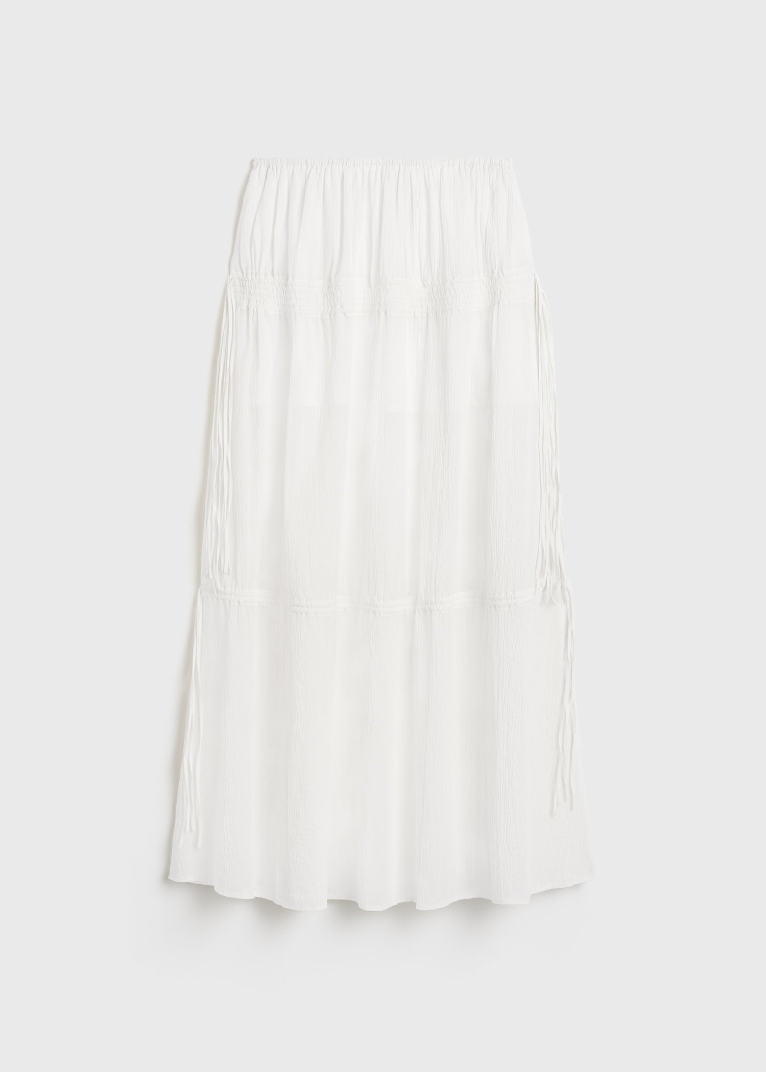 Drawstring skirt off-white