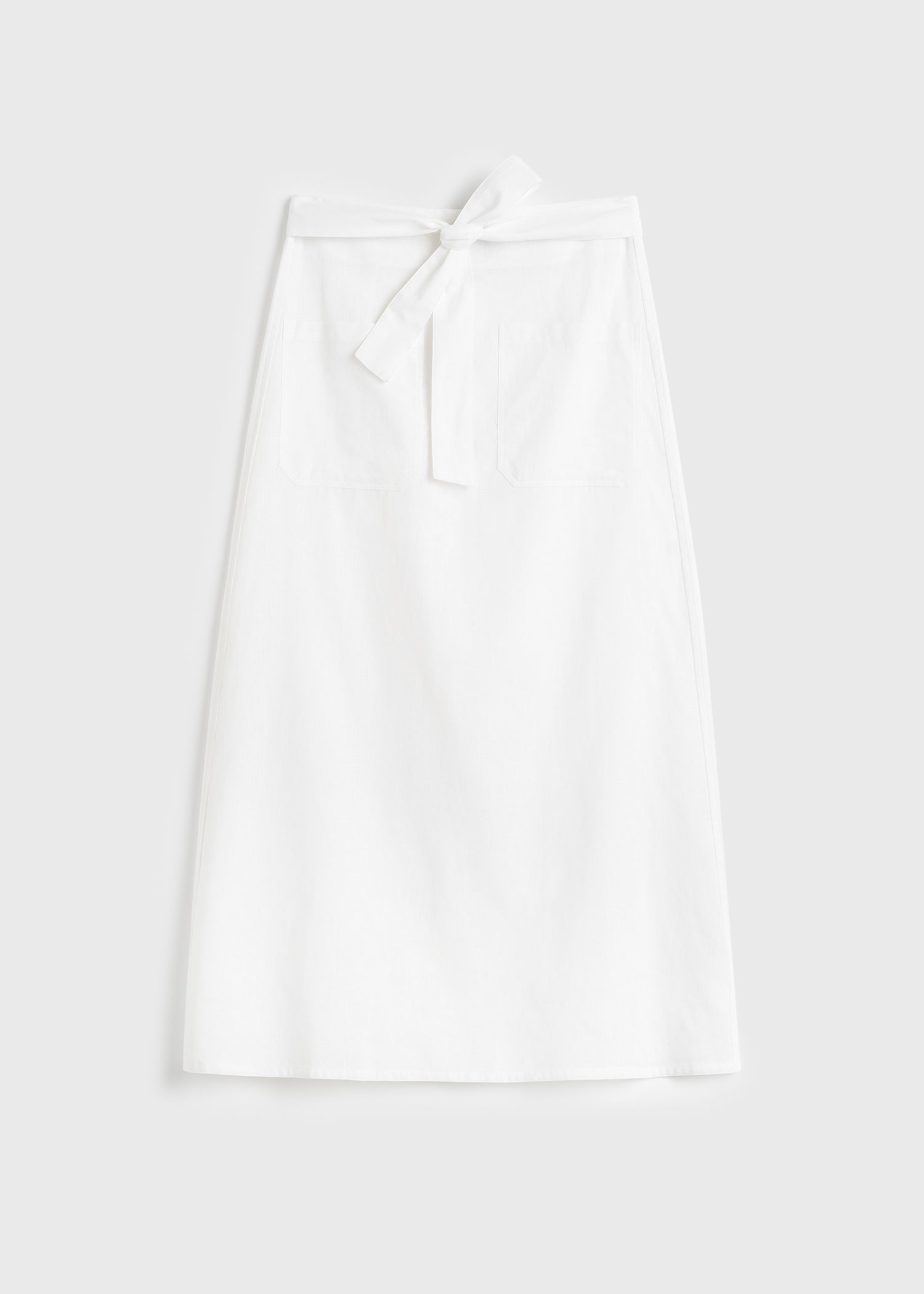 Tie-waist skirt white