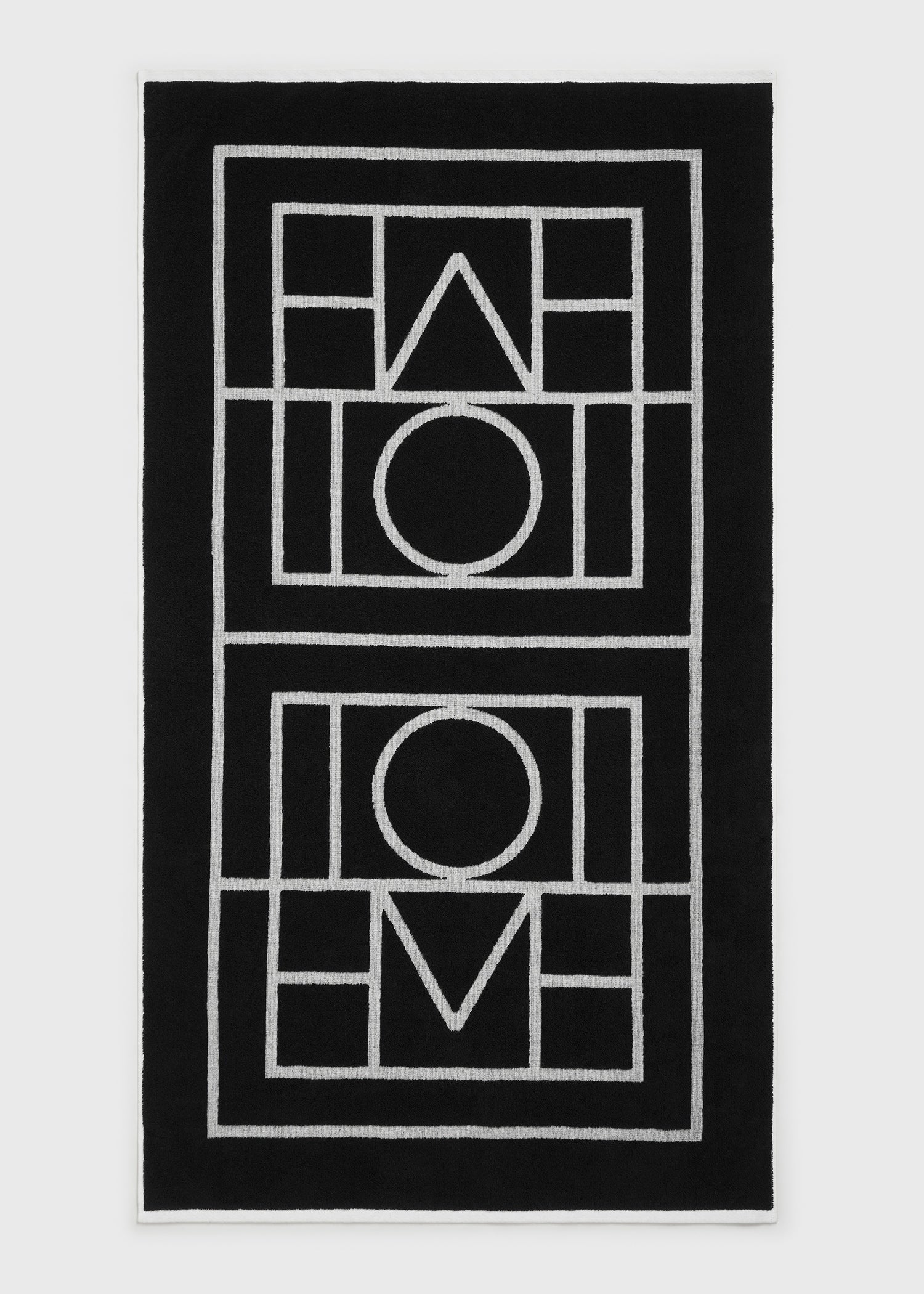 Monogram beach towel black/tofu