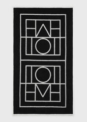 Monogram beach towel black/tofu