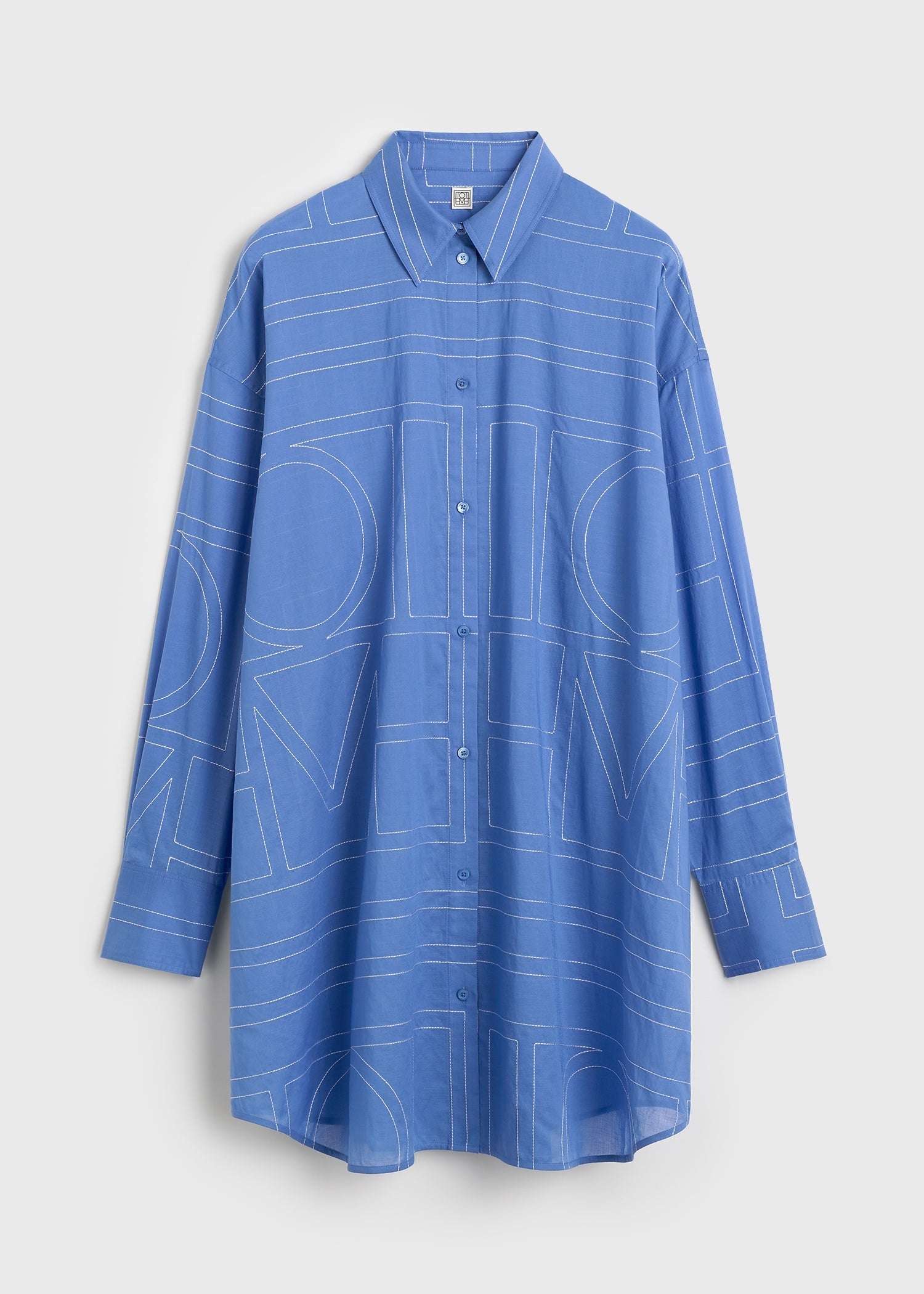 Long summer shirt cobalt
