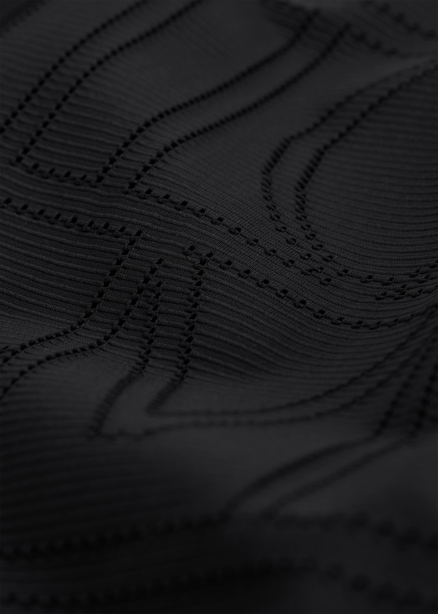 Monogram pointelle swimsuit black