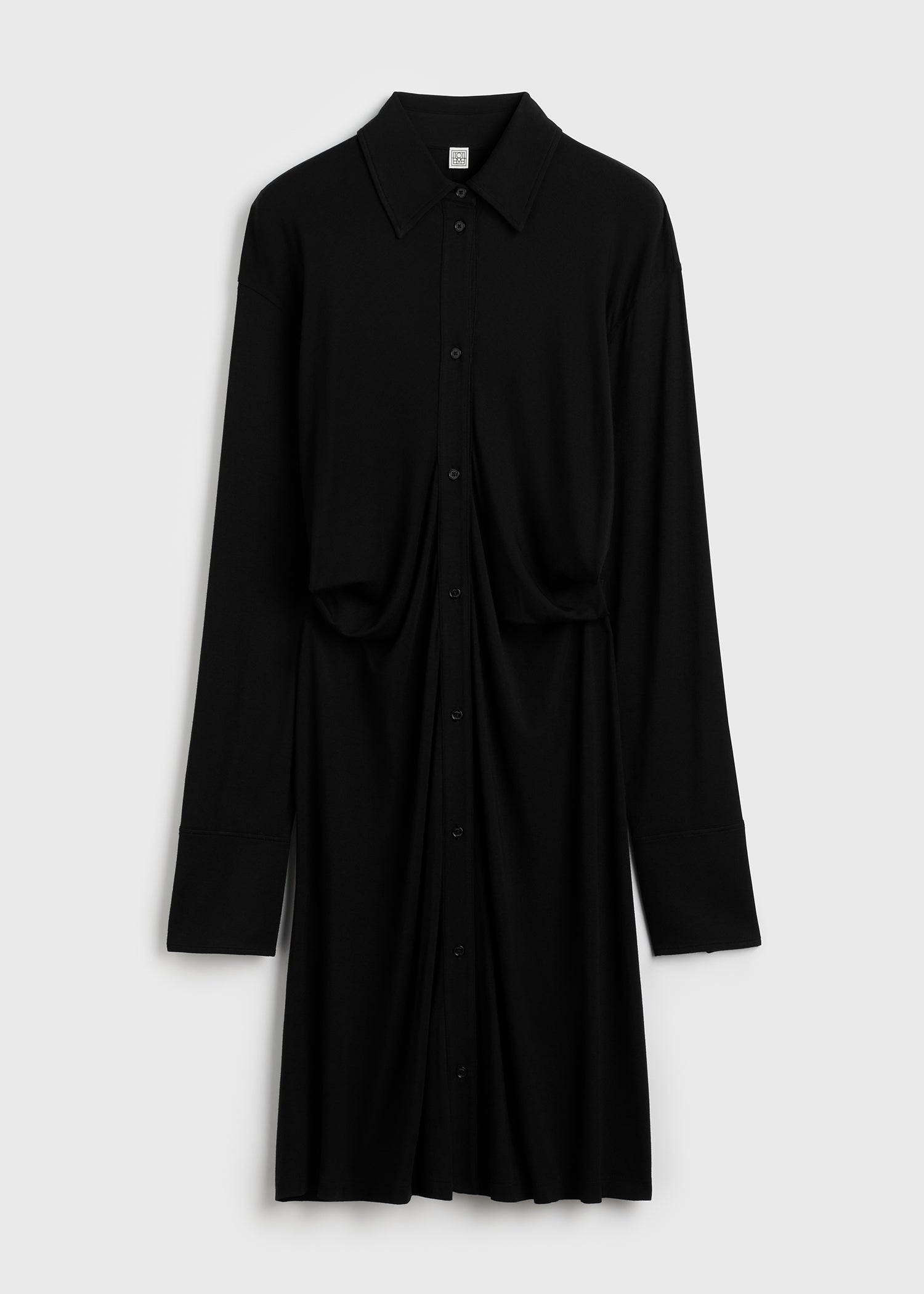 Slouch jersey shirtdress black