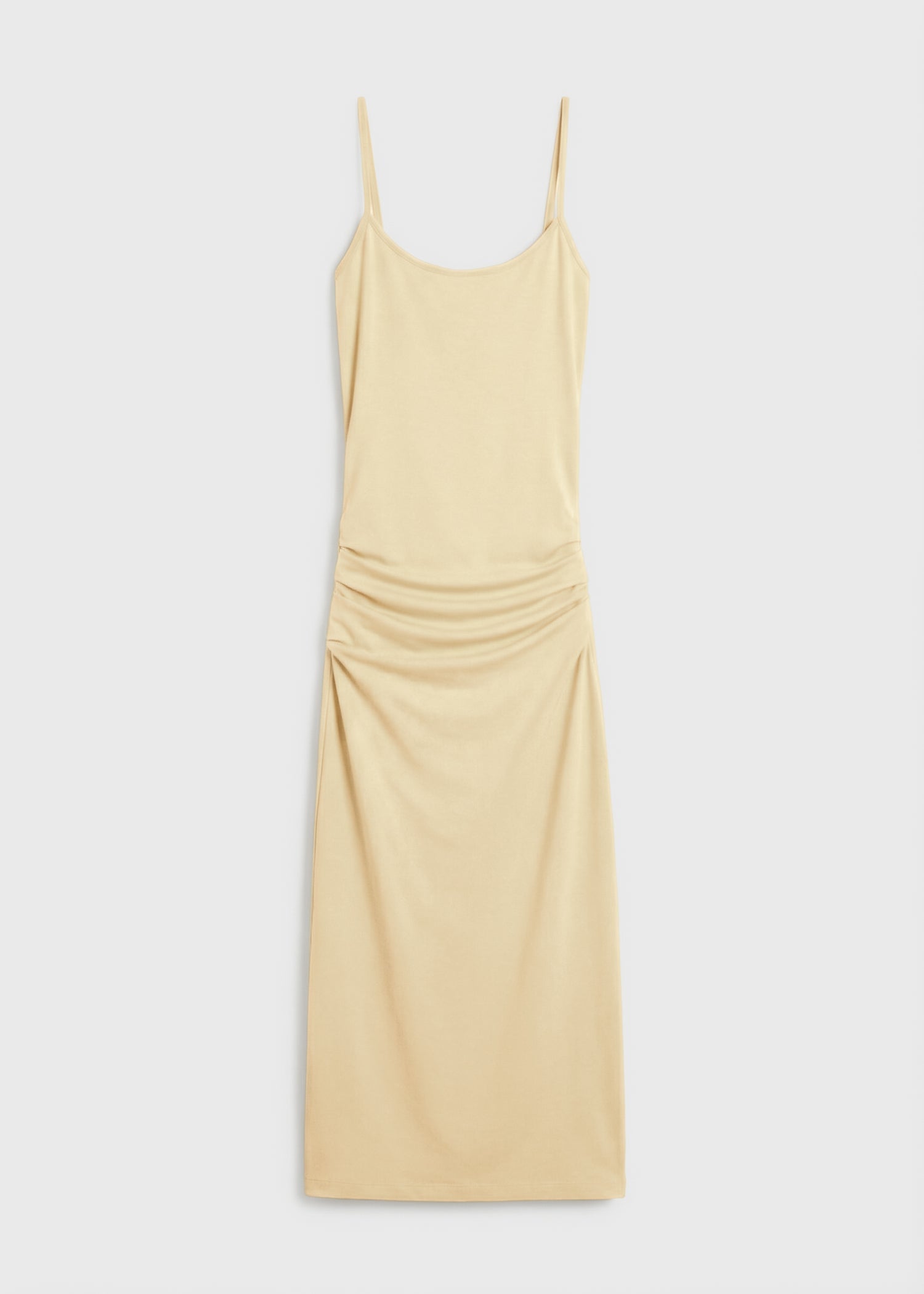 Draped slip dress buttercup