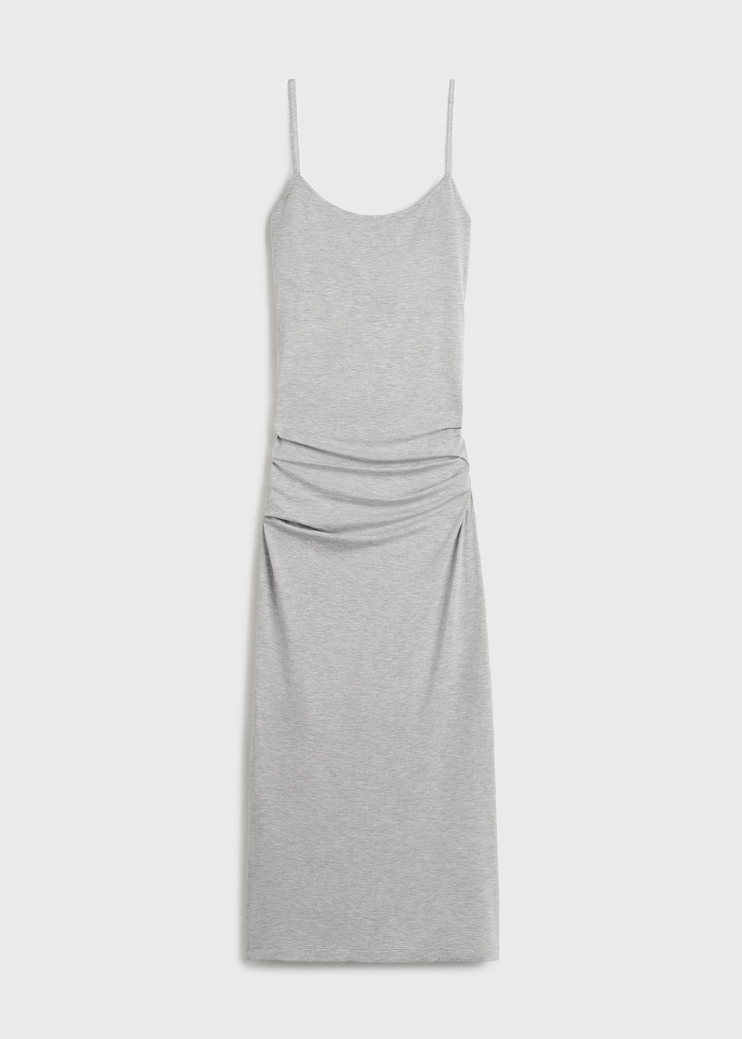 Draped slip dress pale grey mélange
