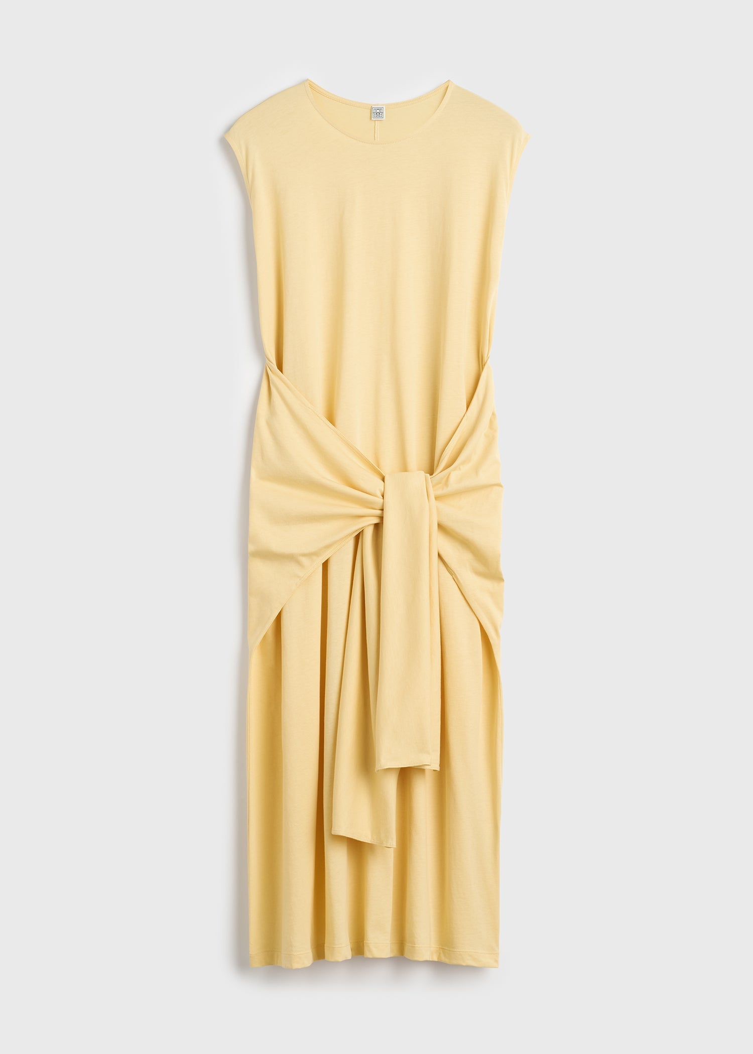 Tie-waist jersey dress buttercup
