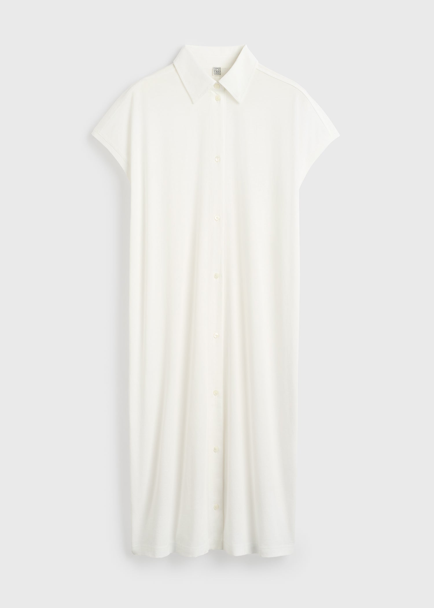 Jersey shirtdress off-white
