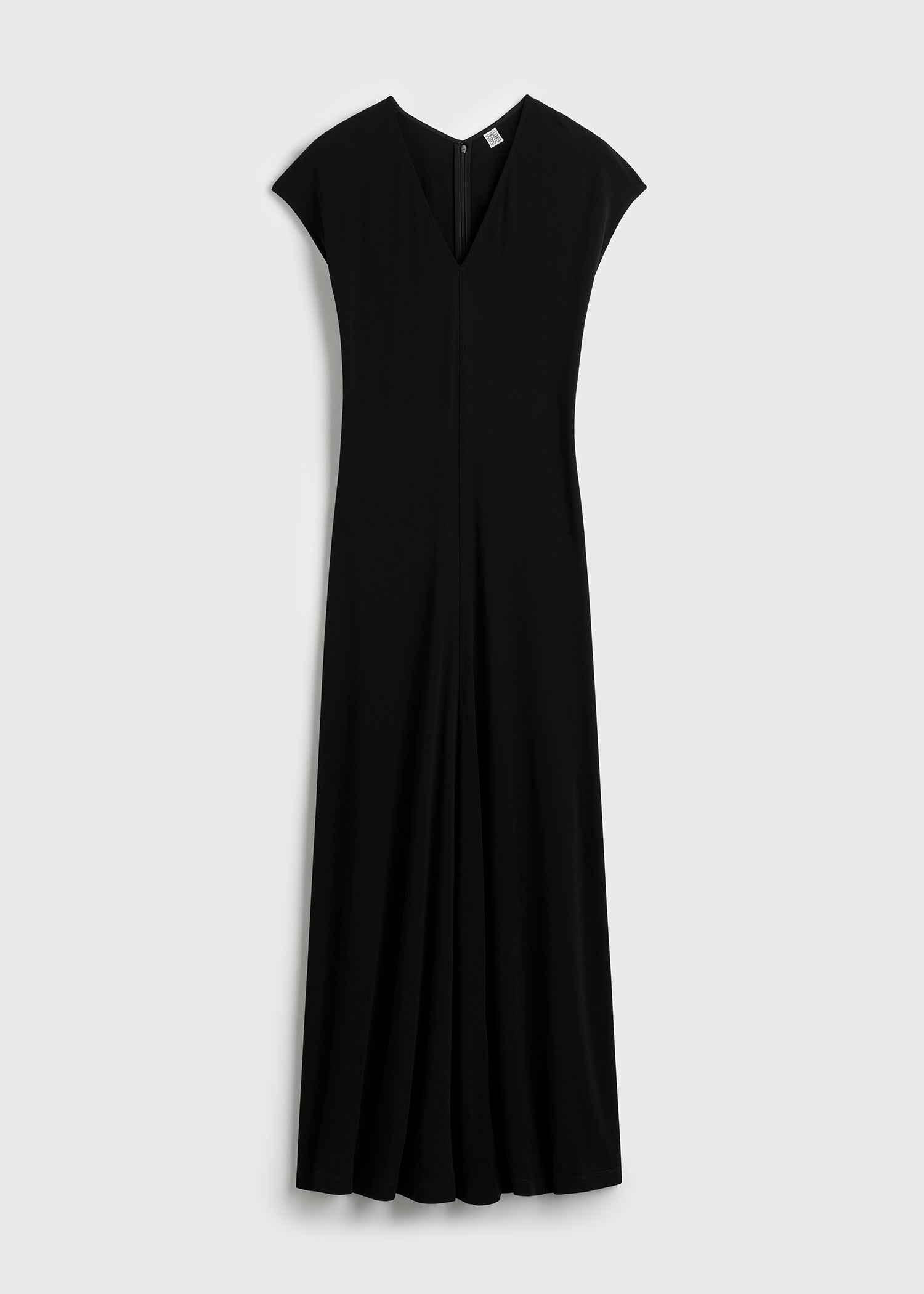 V-neck jersey dress black