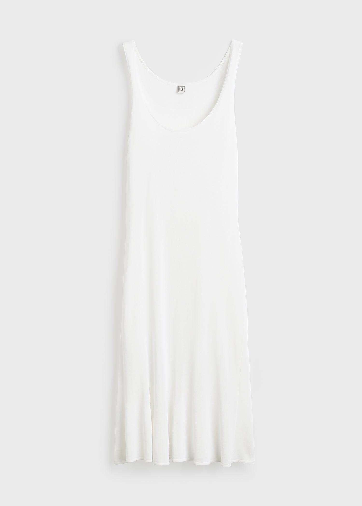 Fluted hem dress optic white