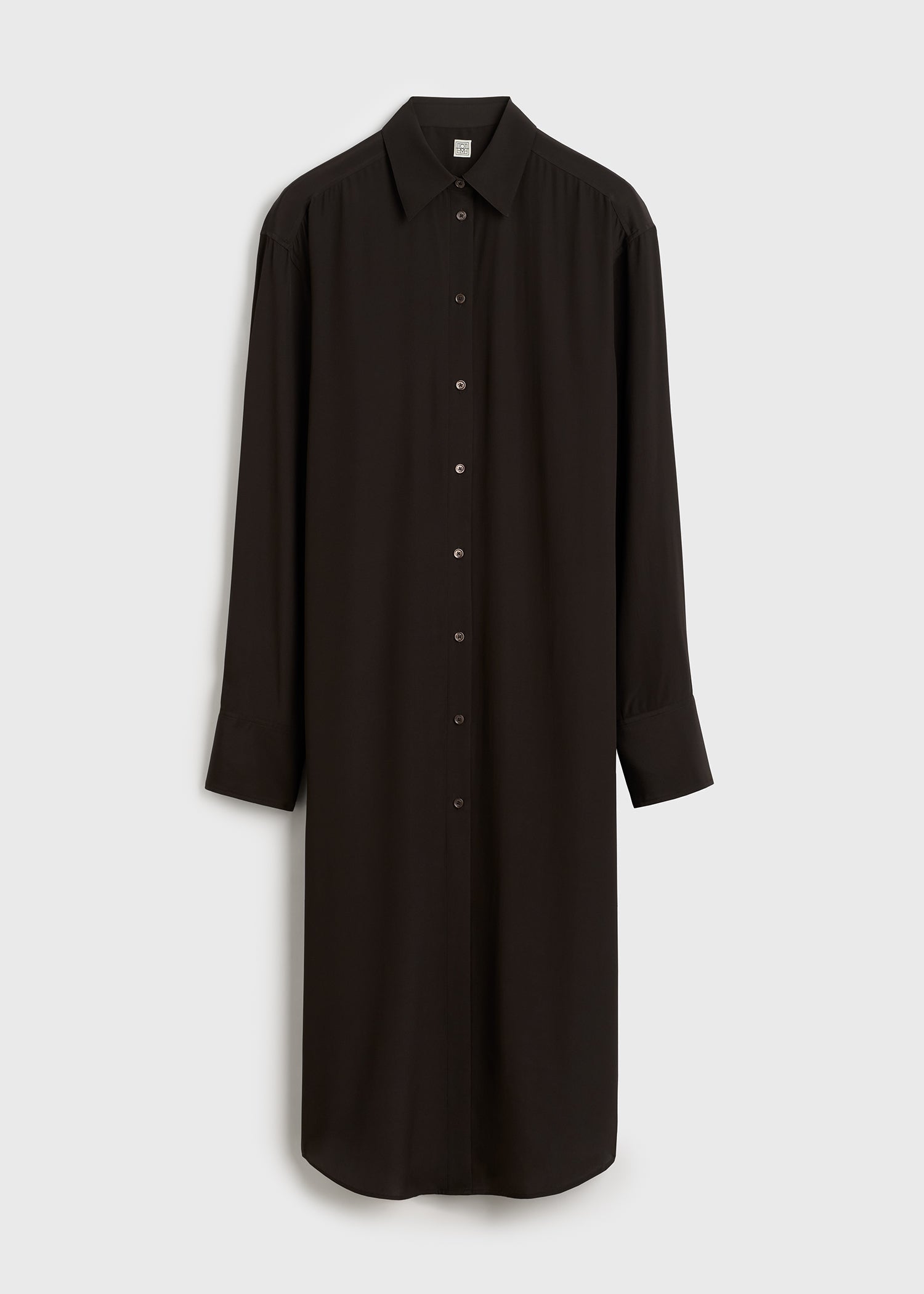 Silk shirtdress brown