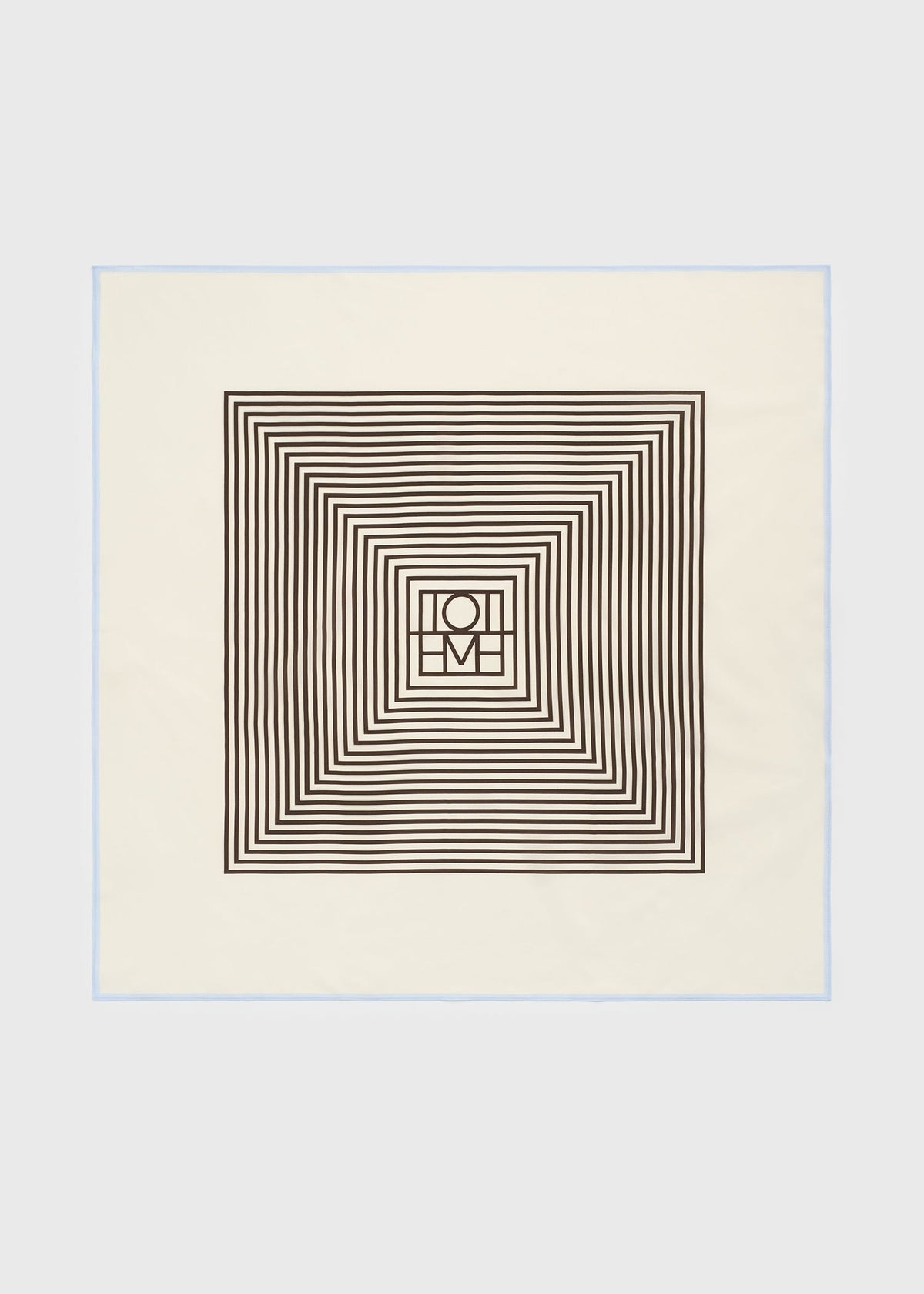 Centered monogram silk scarf macadamia
