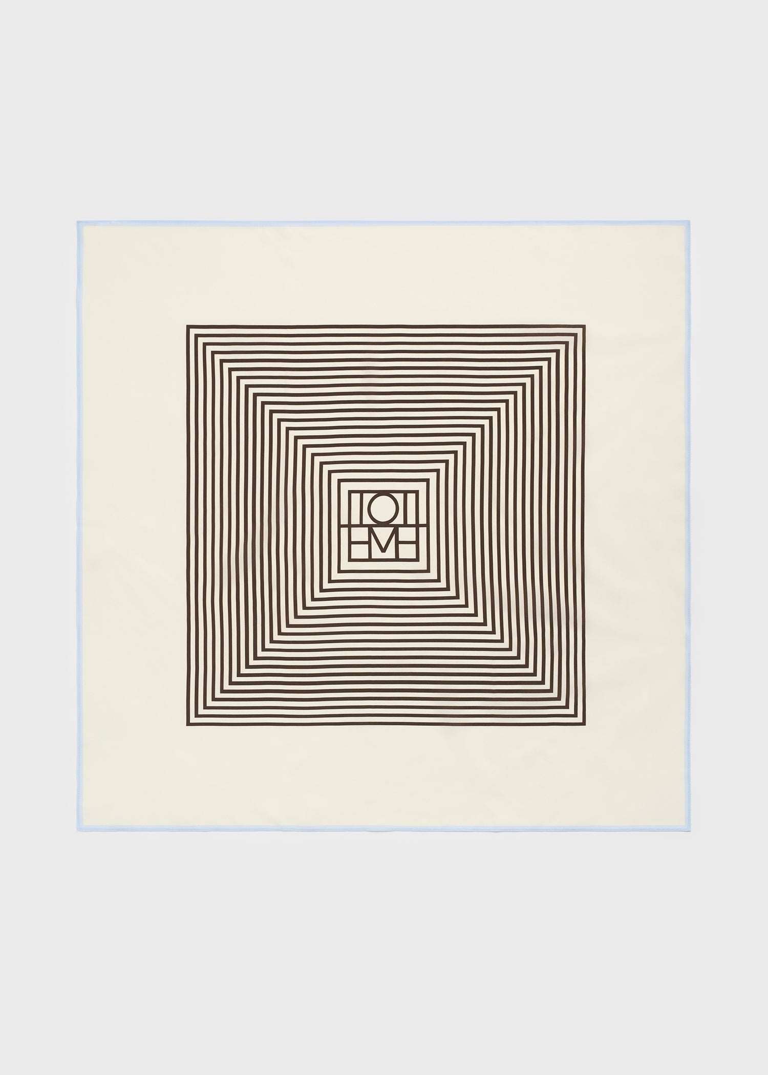 Centered monogram silk scarf macadamia