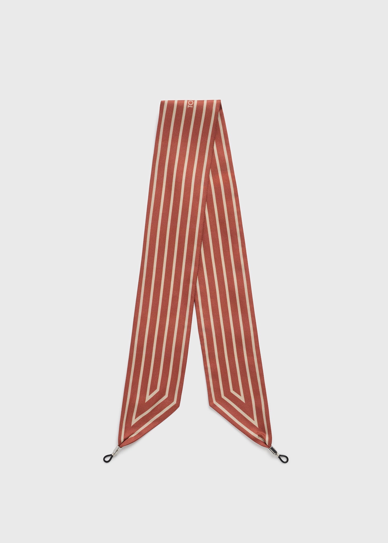 Striped sunglasses scarf red/ecru