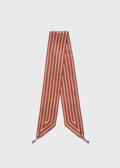 Striped sunglasses scarf red/ecru
