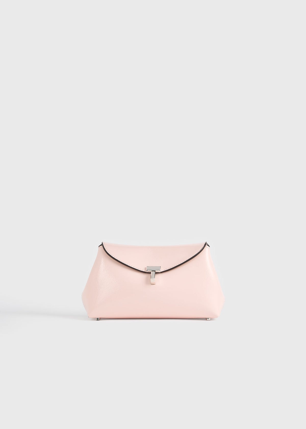 Mini T-lock naplack clutch flamingo