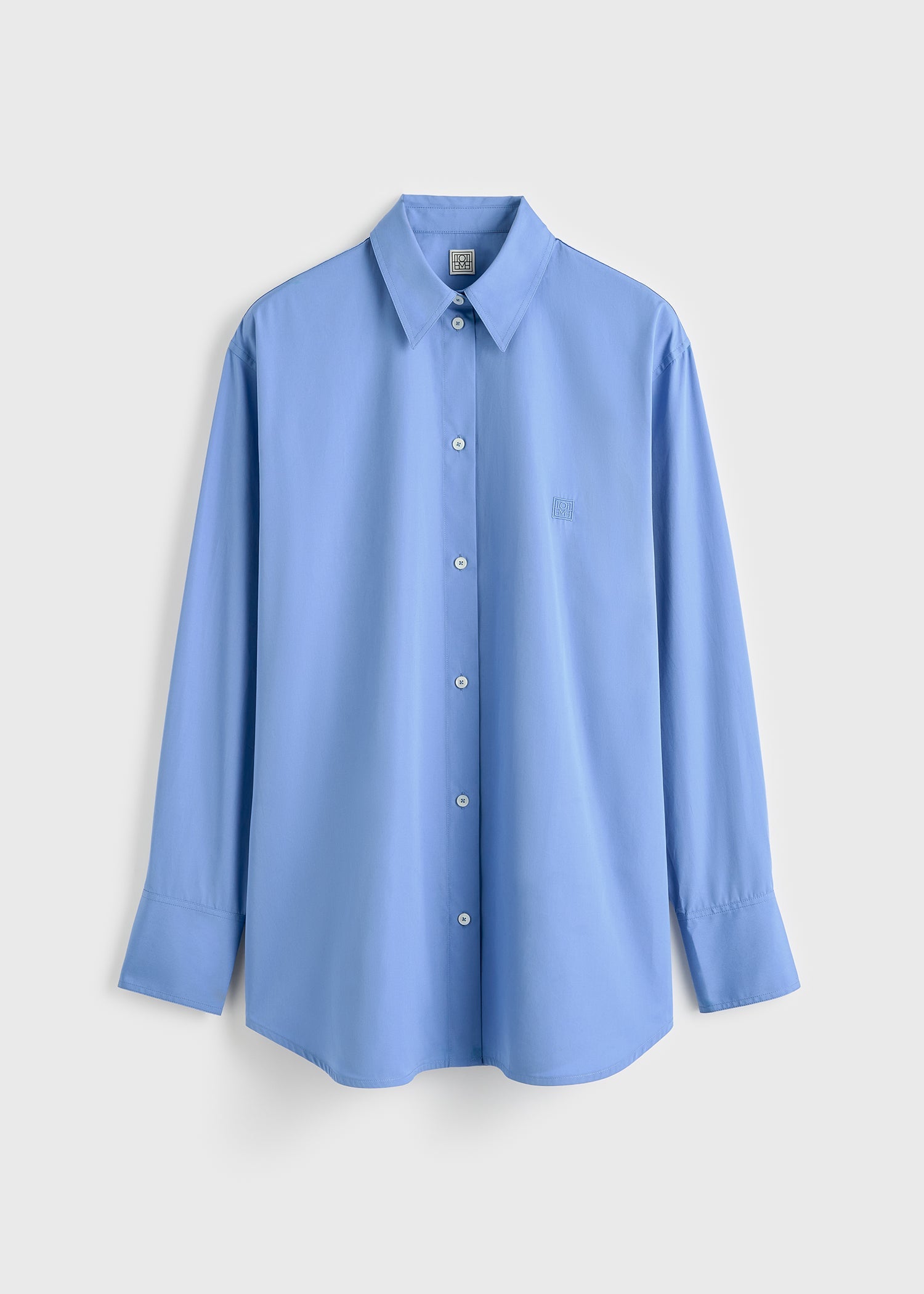 Cotton summer shirt cornflower