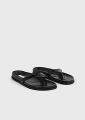 Contoured naplack flip flops black