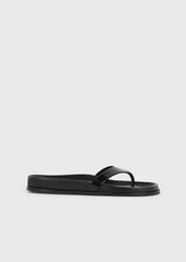 Contoured naplack flip flops black