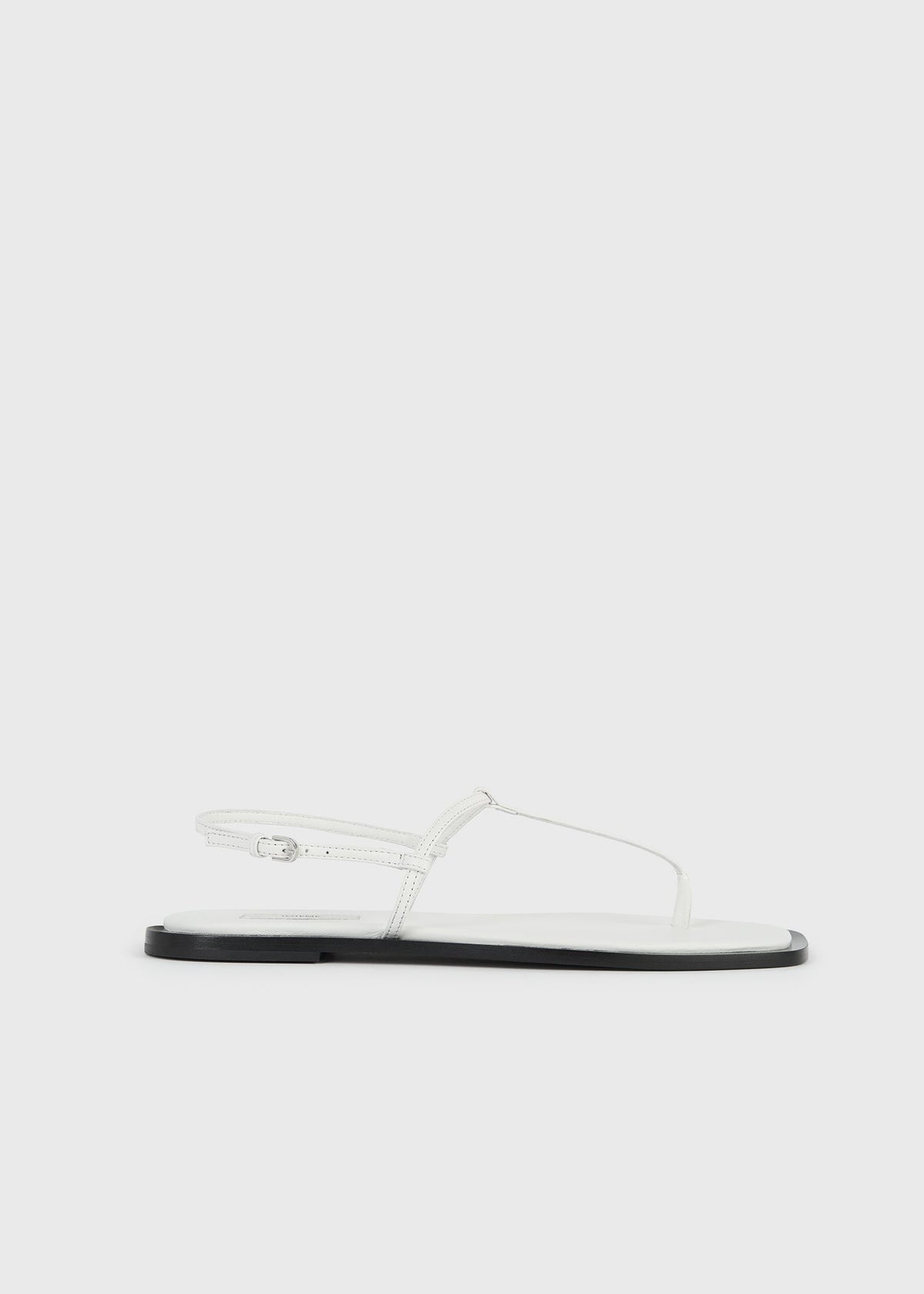 T-strap nappa sandals white/black