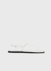 T-strap nappa sandals white/black