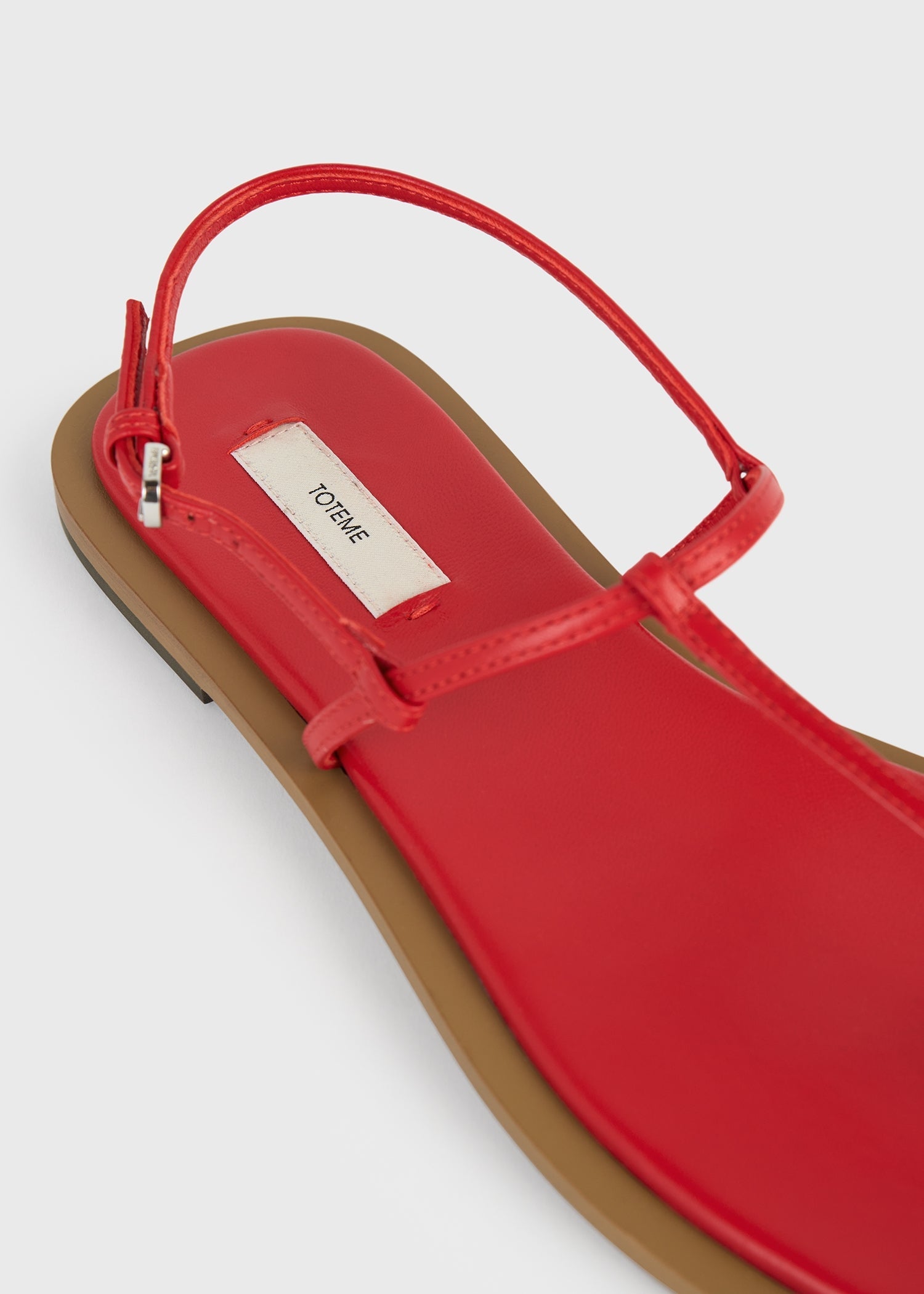 T-strap nappa sandals red/desert