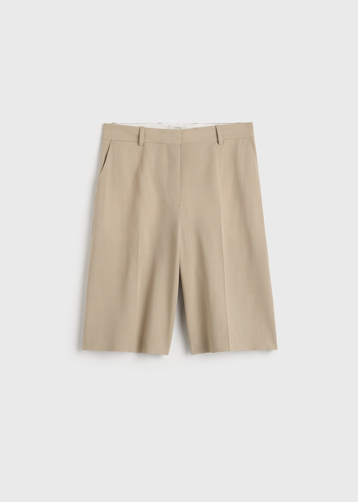 Wide tailored shorts overcast beige