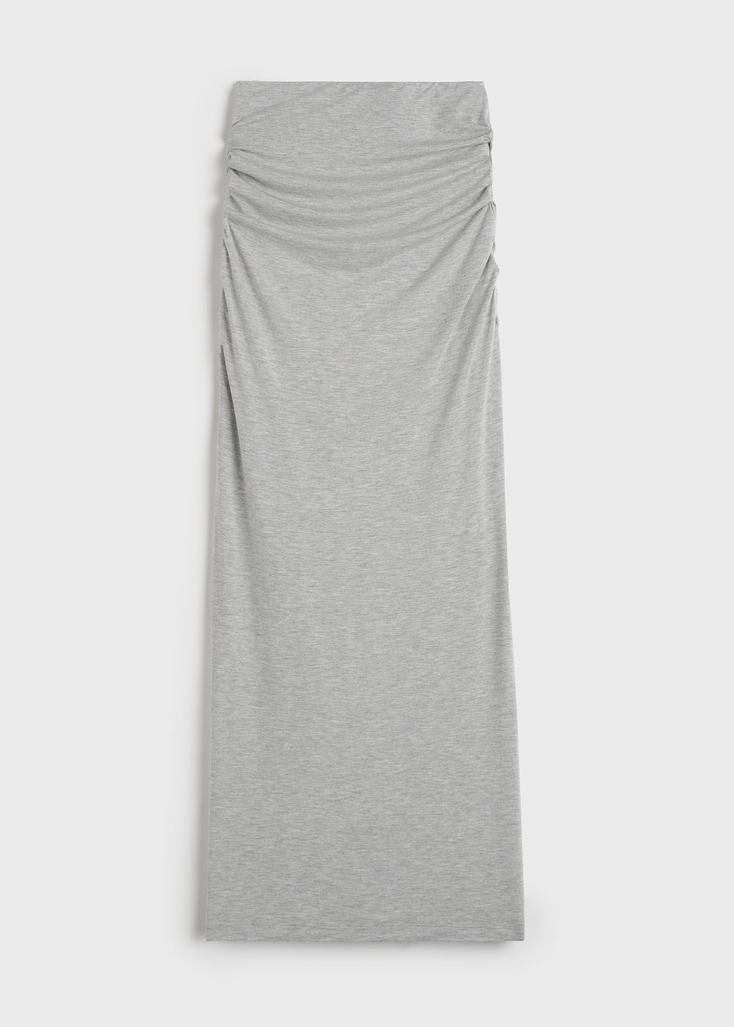 Draped jersey skirt pale grey mélange