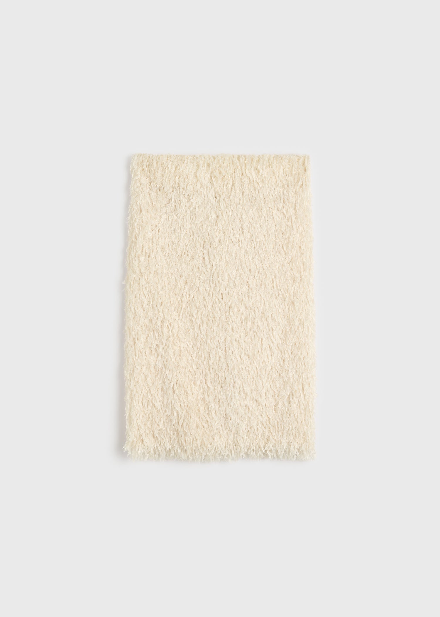 Feathered-jersey skirt eggshell
