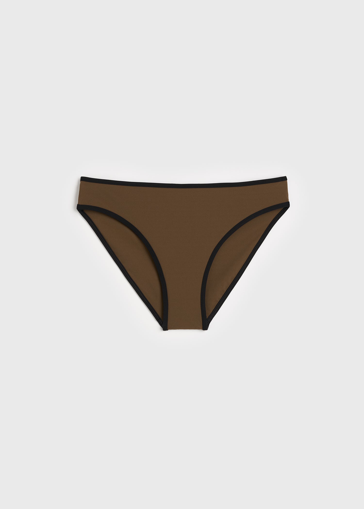 Stripe edge bikini bottoms walnut