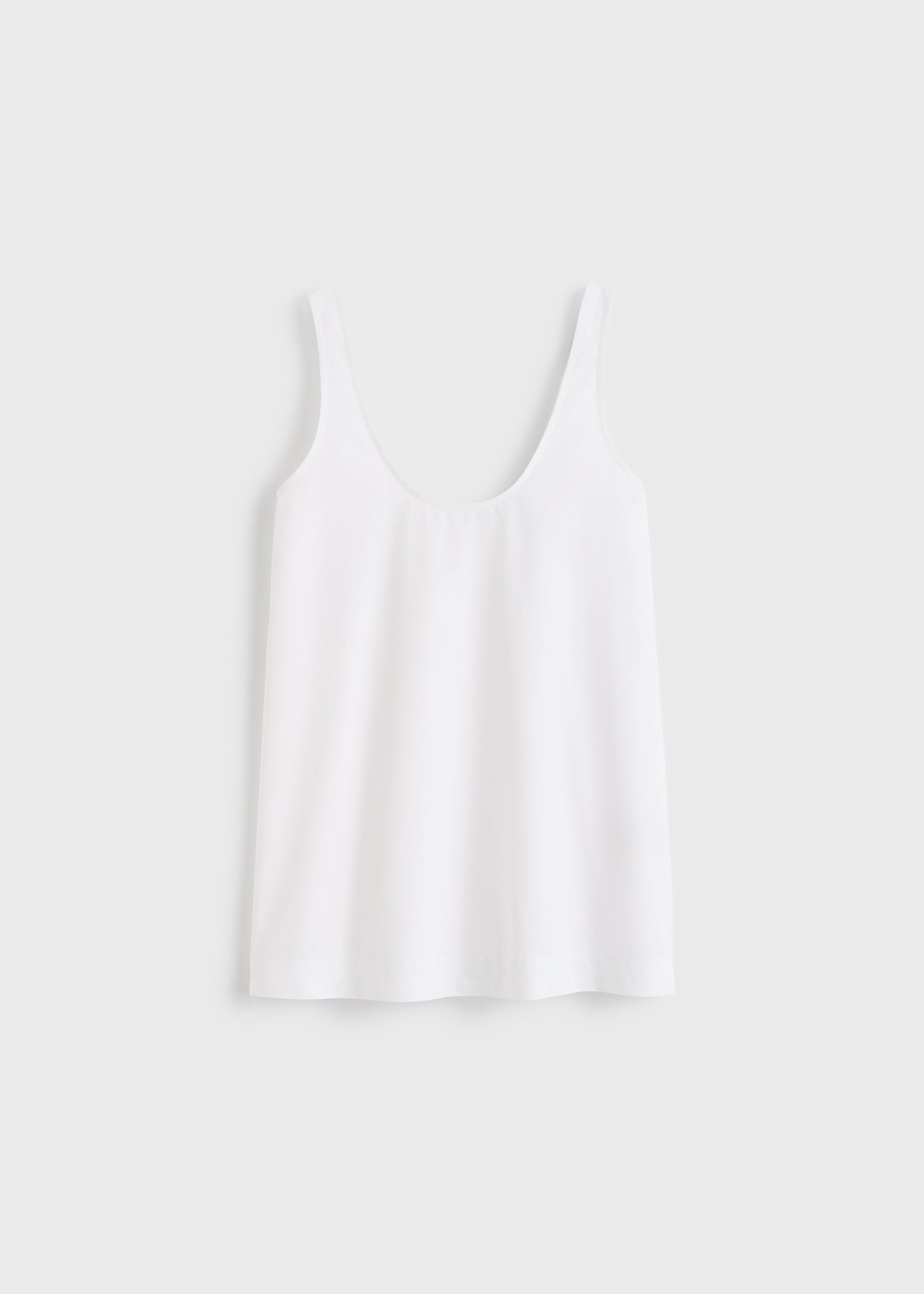Scoop poplin tank white