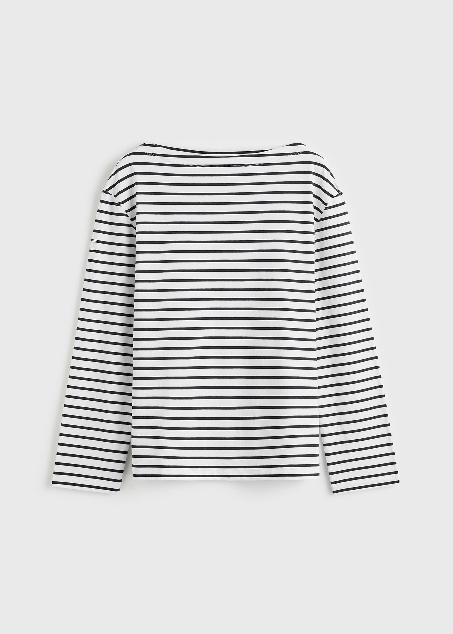 Stripe jersey long-sleeve tee white/black