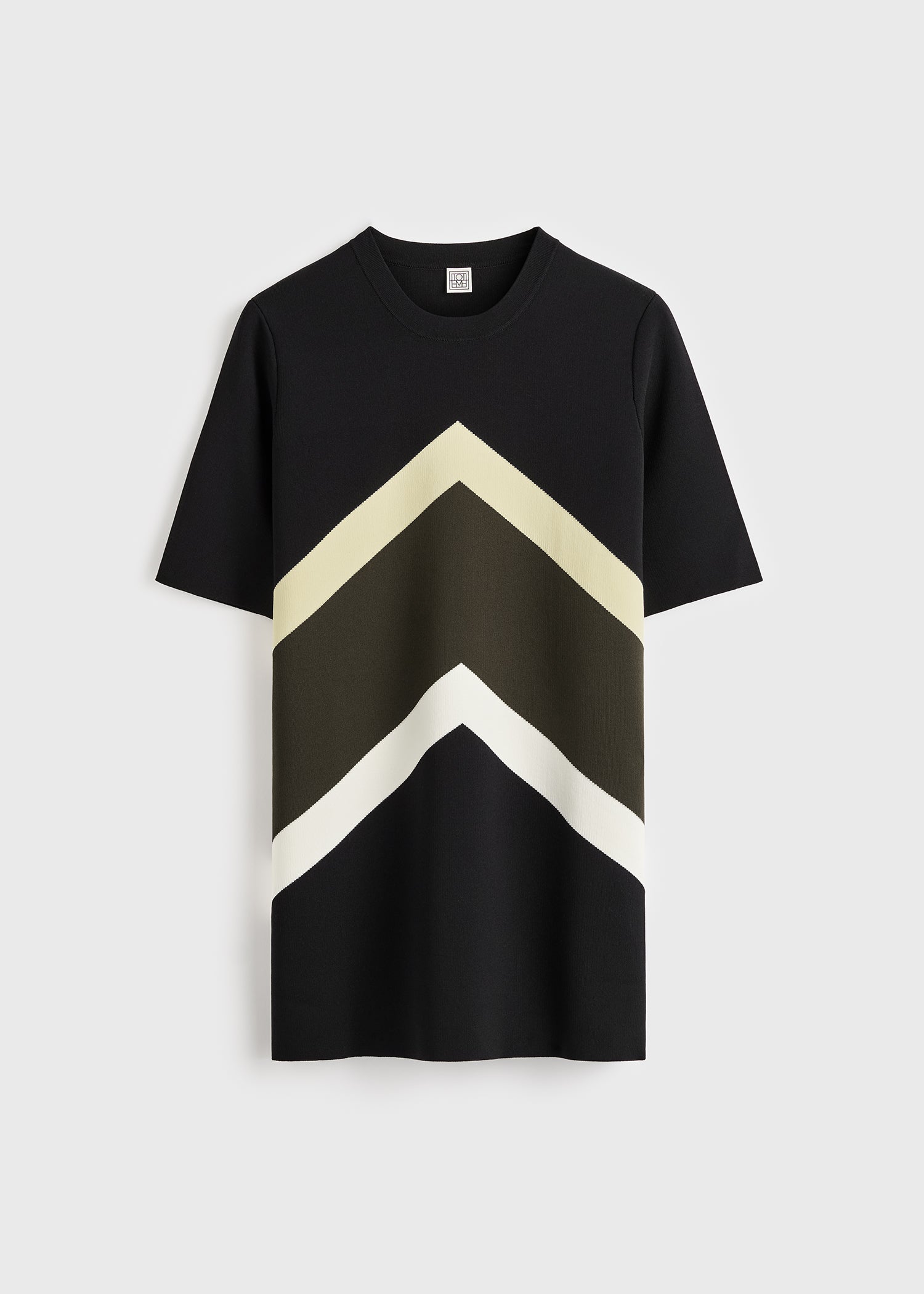 Chevron stripe tee black/green