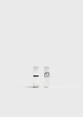 Bezel diamond hoops 18kt white gold
