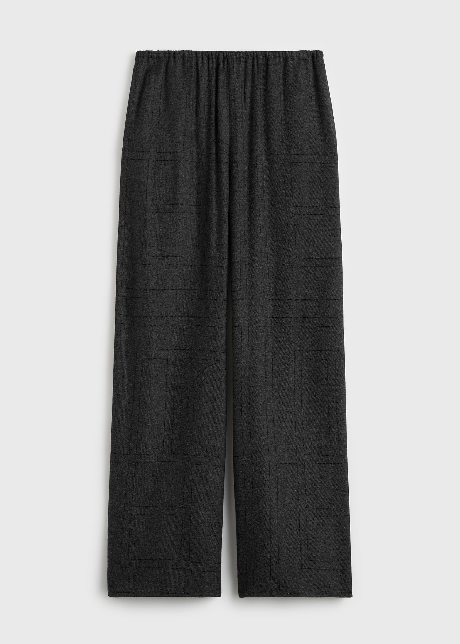 Monogram flannel pj bottoms charcoal