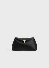 T-lock pony hair clutch black