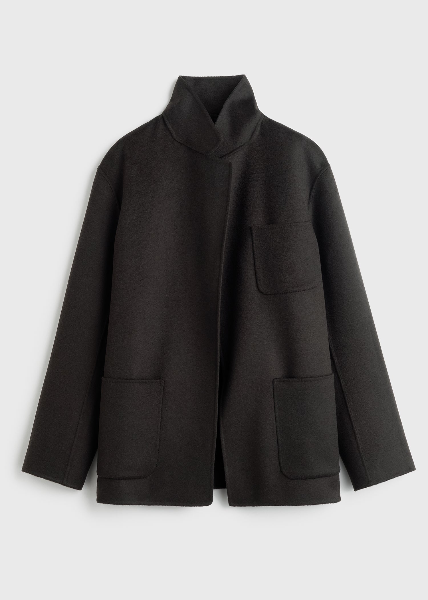 Patch pocket doublé jacket espresso