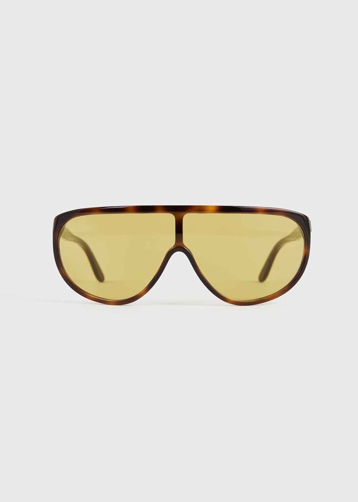 Shield aviator sunglasses dark havana