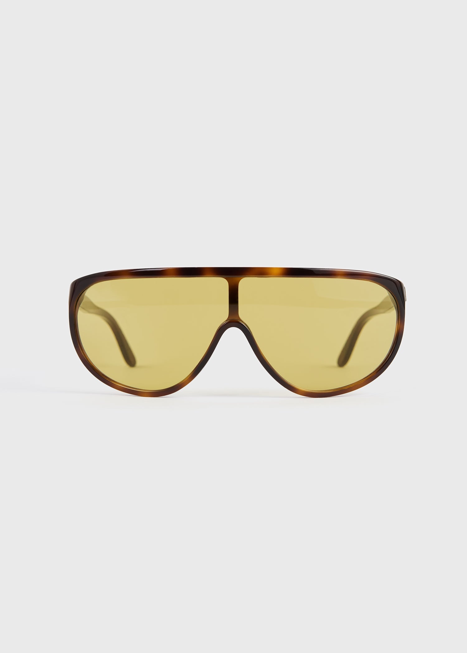 Shield aviator sunglasses dark havana